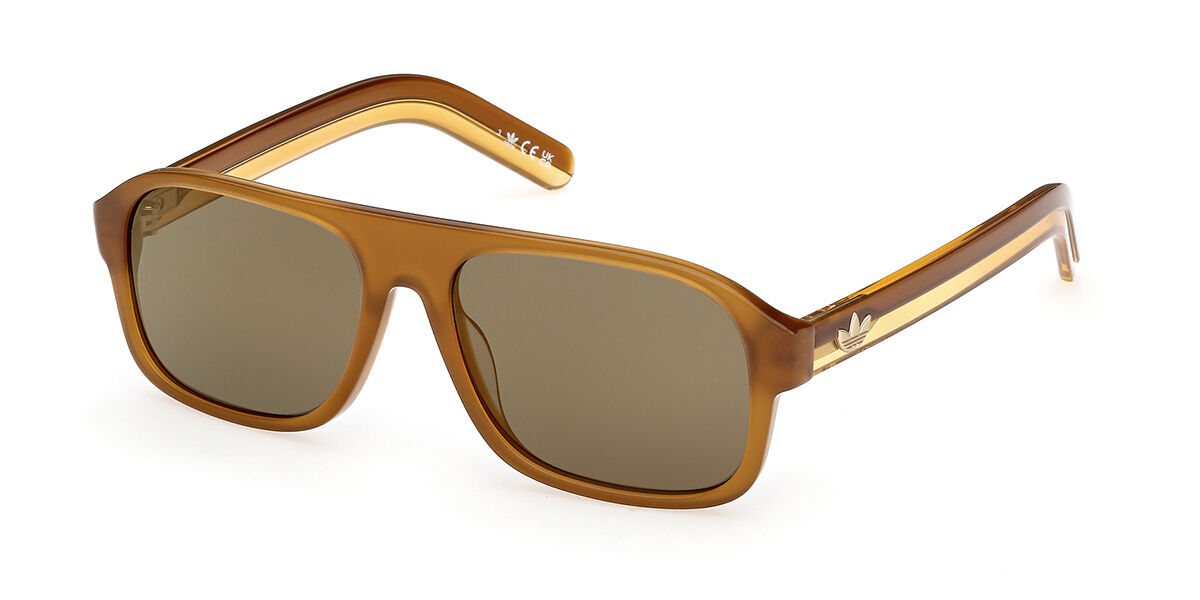 Adidas Originals OR0141 42Q, Orange frame, Green Mirror lenses