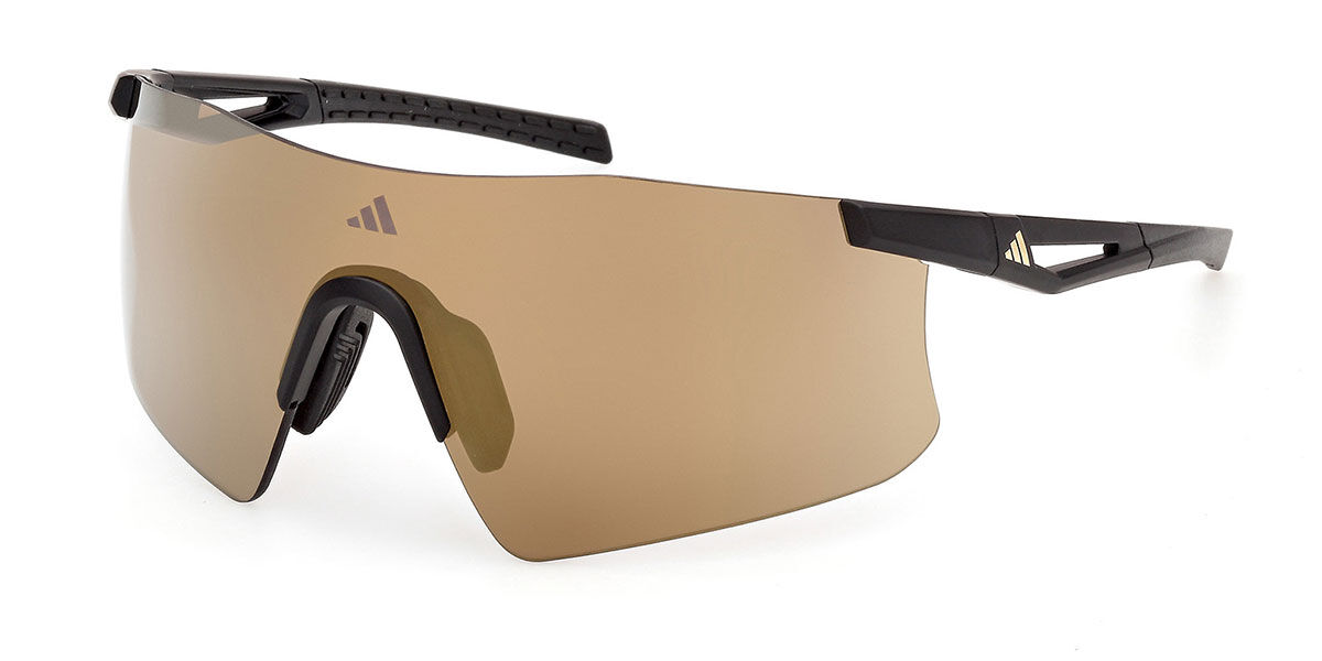 Adidas Sport SP0122 02G, Black frame, Brown Mirror lenses