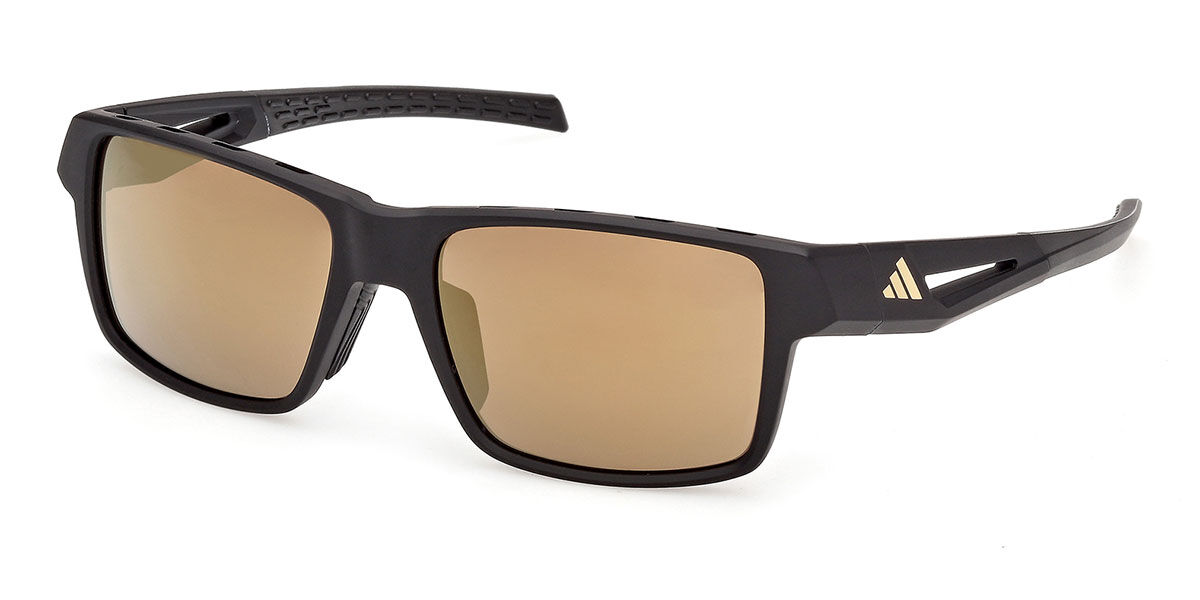 Adidas Sport SP0125 02G, Black frame, Brown Mirror lenses
