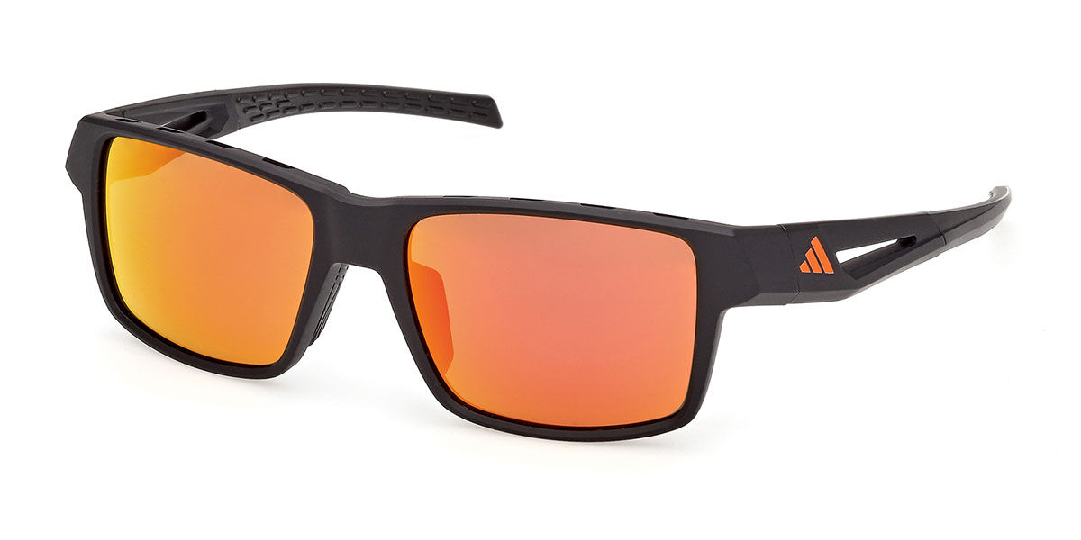 Adidas Sport SP0125 02L, Black frame, Roviex Mirror lenses