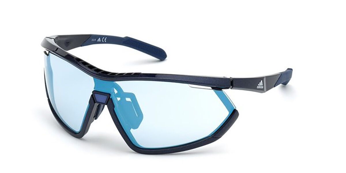 Adidas Sport SP0002 92X, Blue frame, Light Blue Mirror lenses