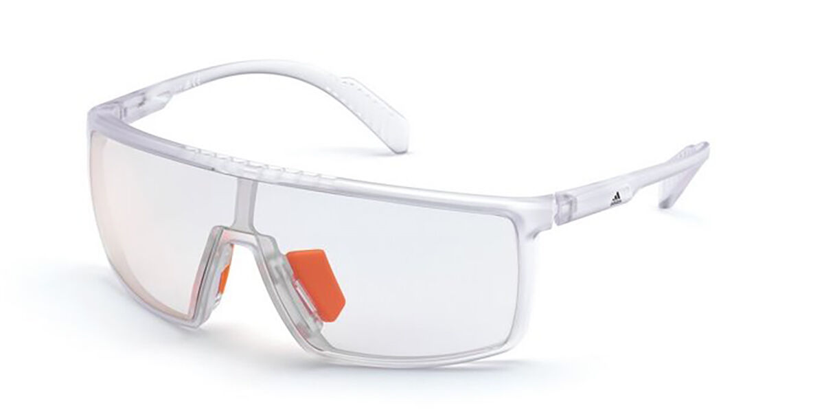 Adidas Sport SP0004 26C, Clear frame, Grey Mirror lenses