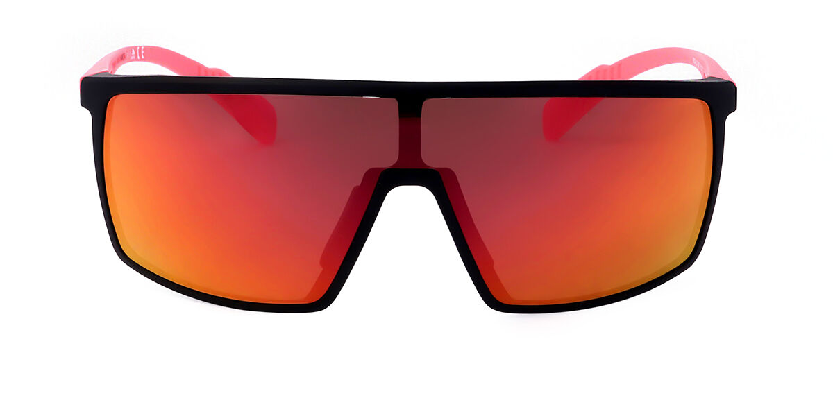Adidas Sport SP0004 DEP, Black frame, Roviex Red Mirror lenses