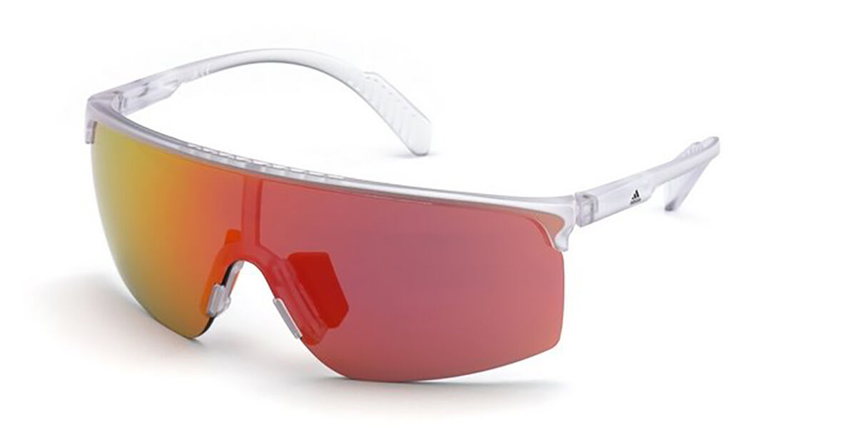 Adidas Sport SP0005 26C, Clear frame, Orange Mirror lenses