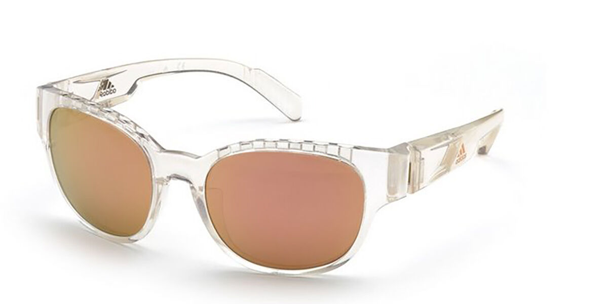 Adidas Sport SP0009 26G, Clear frame, Brown Mirror lenses
