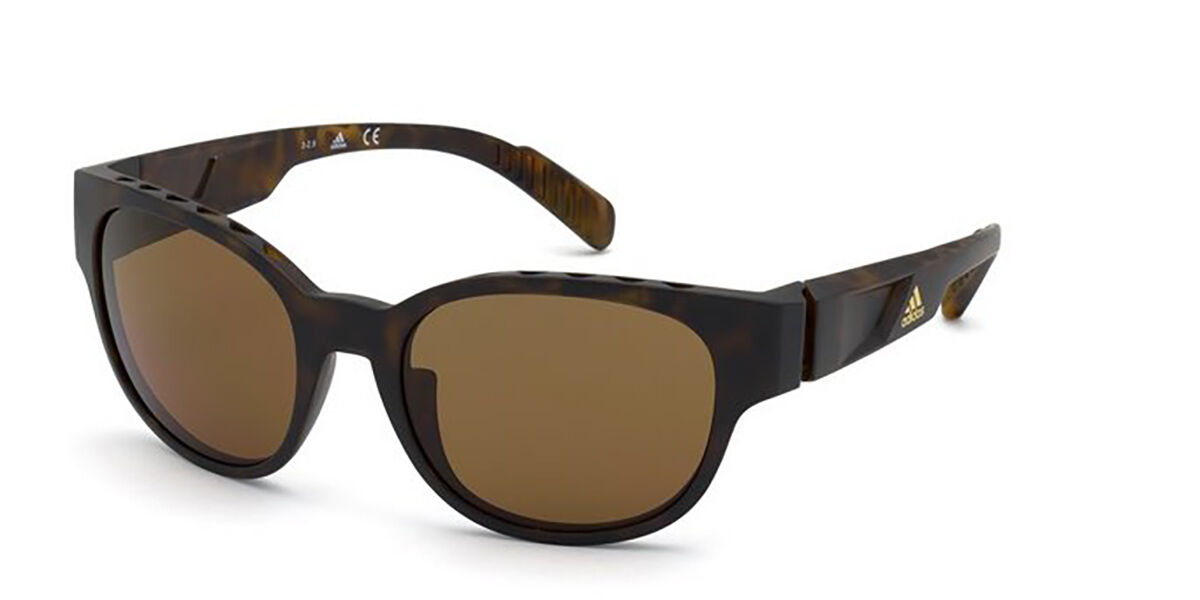 Adidas Sport SP0009 52E, Tortoiseshell frame, Brown lenses