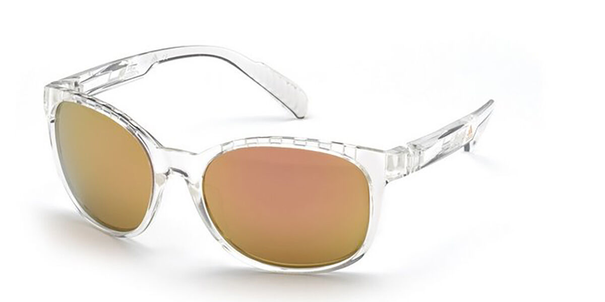 Adidas Sport SP0011 26G, Clear frame, Brown Mirror lenses