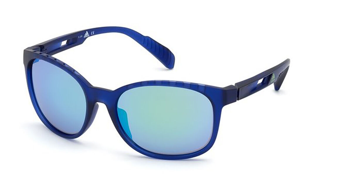 Adidas Sport SP0011 91C, Blue frame, Green Mirror lenses