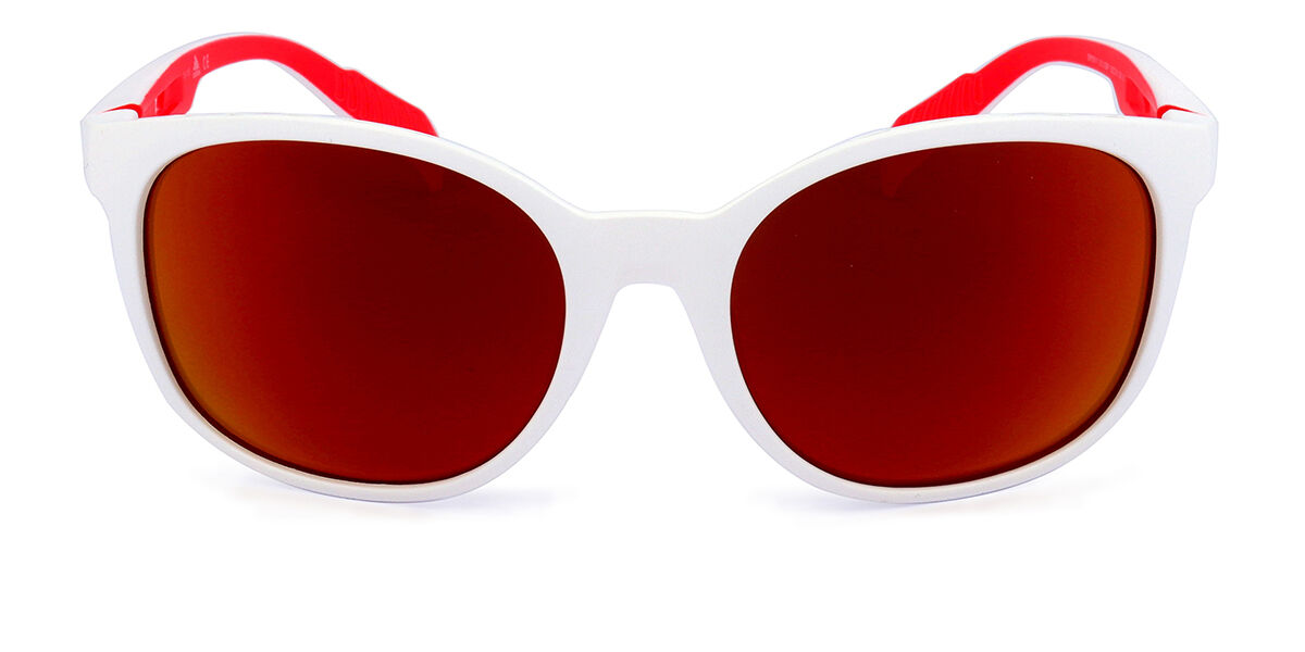 Adidas Sport SP0011 GBP, White frame, Red Mirror lenses