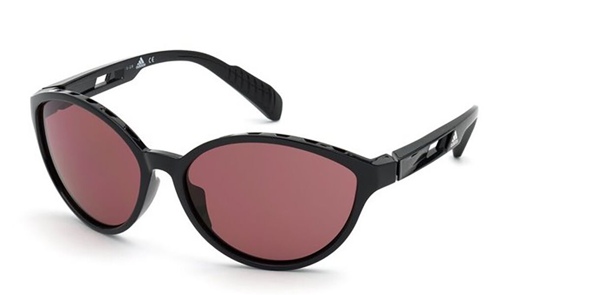 Adidas Sport SP0012 01Y, Black frame, Purple lenses