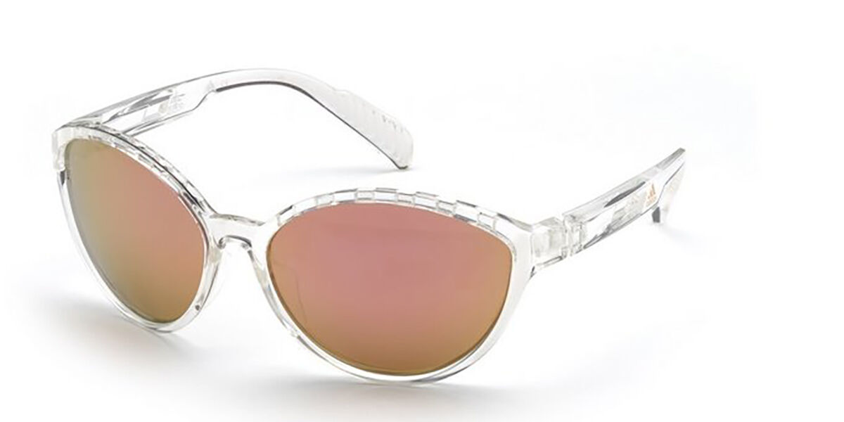 Adidas Sport SP0012 26G, Clear frame, Brown Mirror lenses