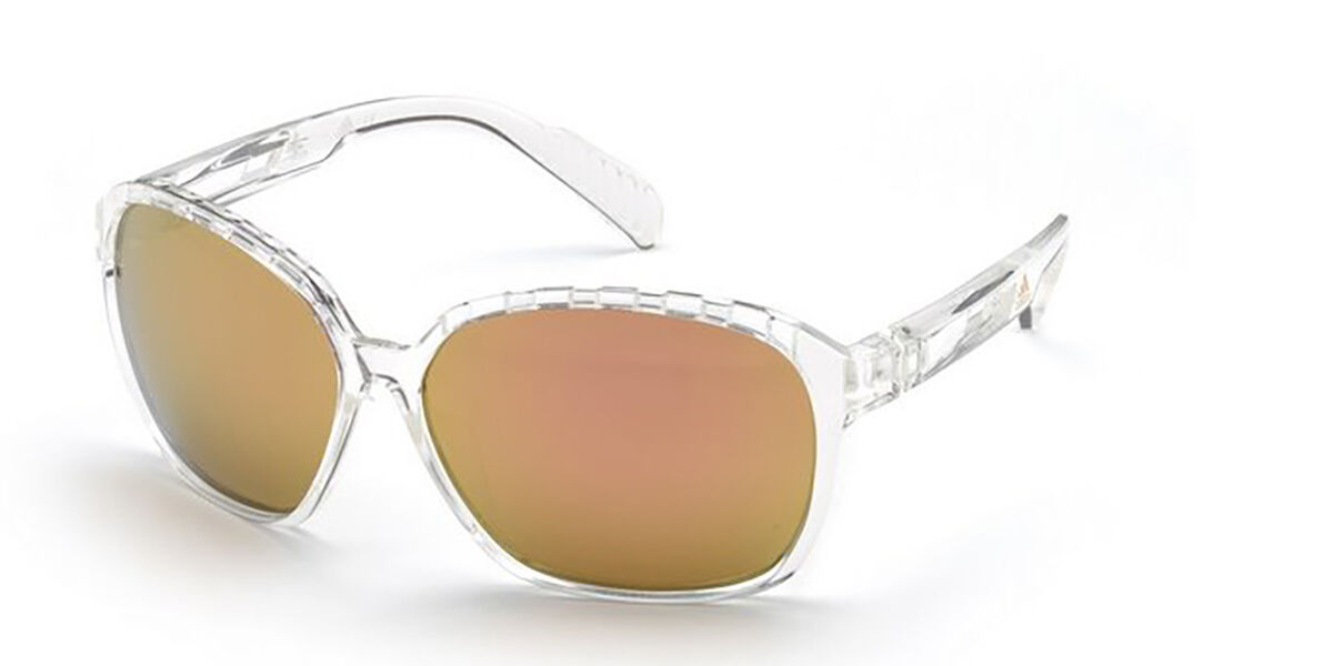 Adidas Sport SP0013 26G, Clear frame, Brown Mirror lenses