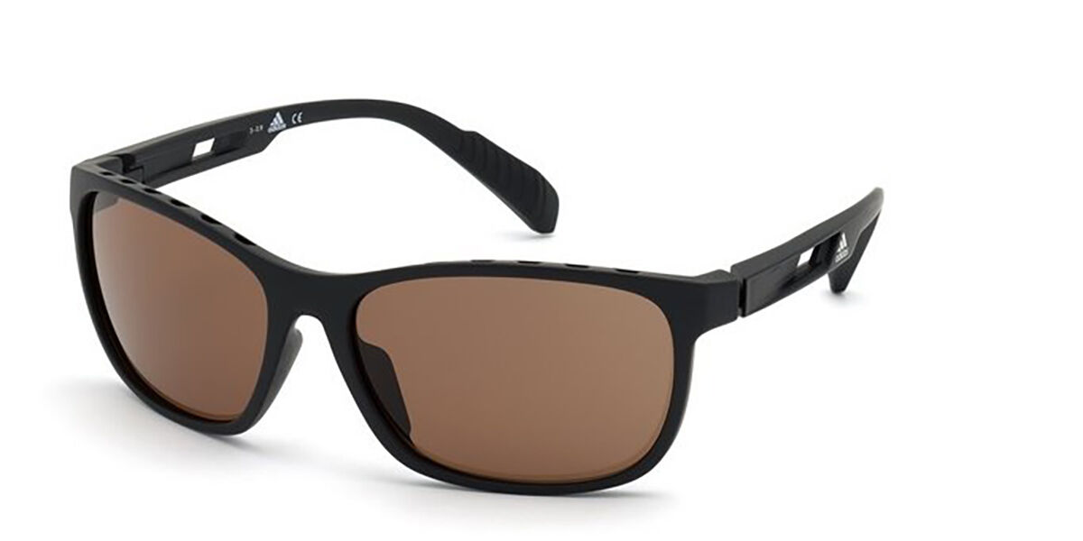Adidas Sport SP0014 02E, Black frame, Brown lenses