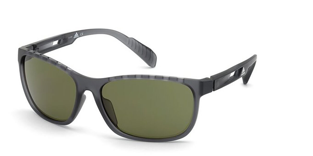 Adidas Sport SP0014 20N, Grey frame, Green lenses