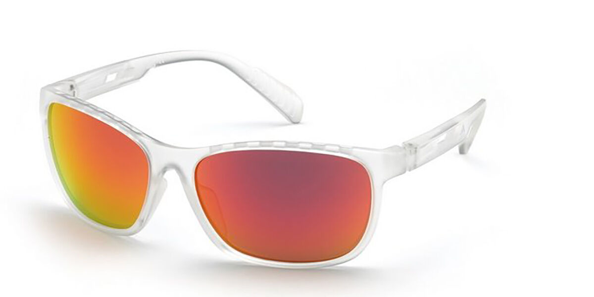 Adidas Sport SP0014 26G, Clear frame, Blue Mirror lenses