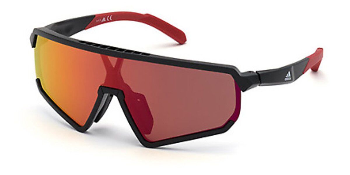 Adidas Sport SP0017 01L, Black frame, Red Mirror lenses