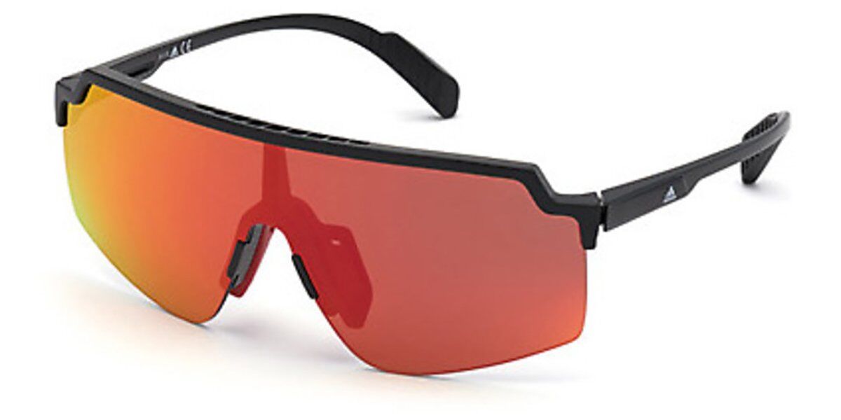 Adidas Sport SP0018 01L, Black frame, Red Mirror lenses