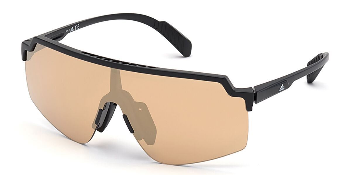 Adidas Sport SP0018 01G, Black frame, Brown Mirror lenses