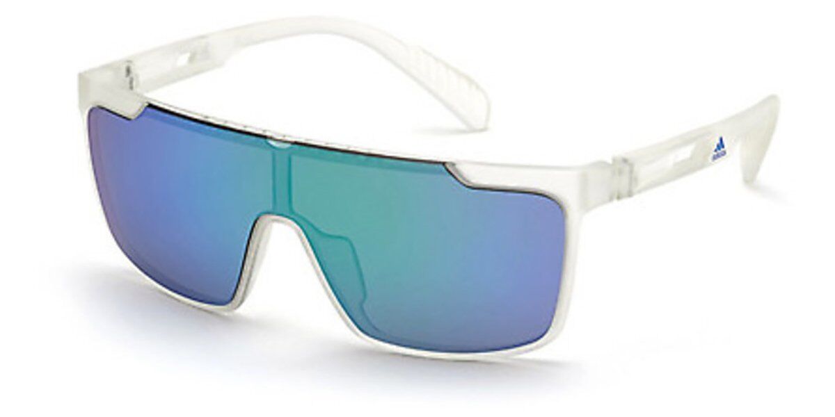 Adidas Sport SP0020 26C, Clear frame, Blue Grey Mirror lenses