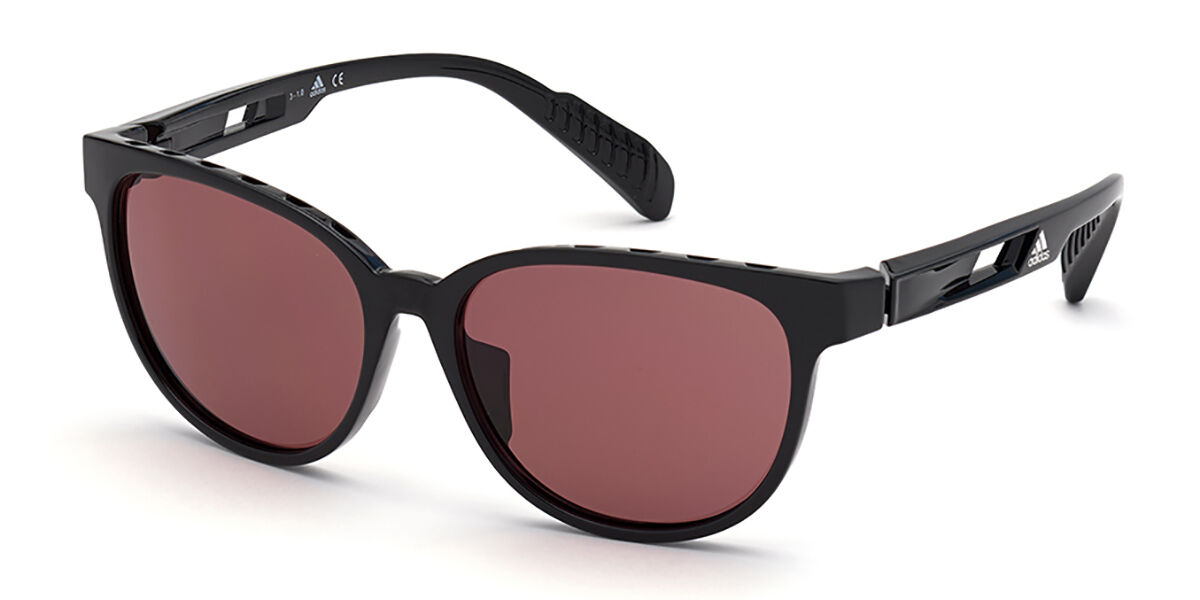 Adidas Sport SP0021 01Y, Black frame, Violet lenses