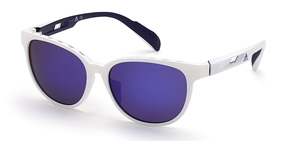 Adidas Sport SP0021 21Y, White frame, Violet lenses