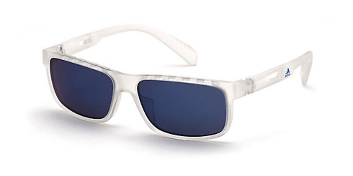 Adidas Sport SP0023 26X, Clear frame, Blue Mirror lenses