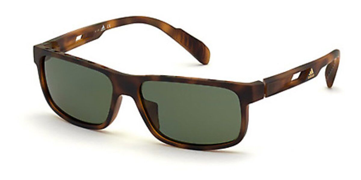 Adidas Sport SP0023 Polarized 52R, Tortoiseshell frame, Green Polarized lenses