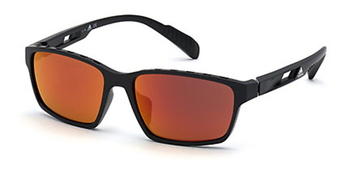 Adidas Sport SP0024 01L, Black frame, Red Mirror lenses