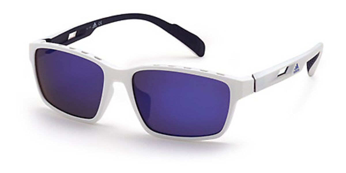 Adidas Sport SP0024 21X, White frame, Blue Mirror lenses