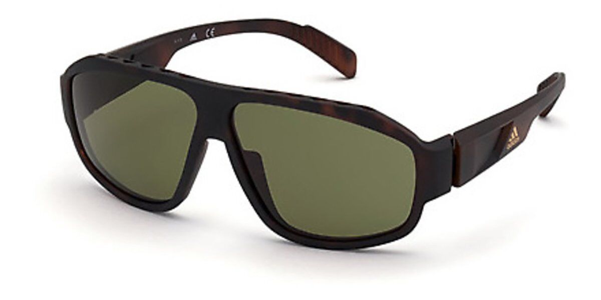 Adidas Sport SP0025 52N, Tortoiseshell frame, Green lenses