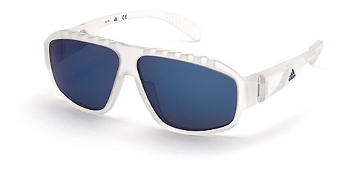 Adidas Sport SP0025 26X, Clear frame, Blue Mirror lenses