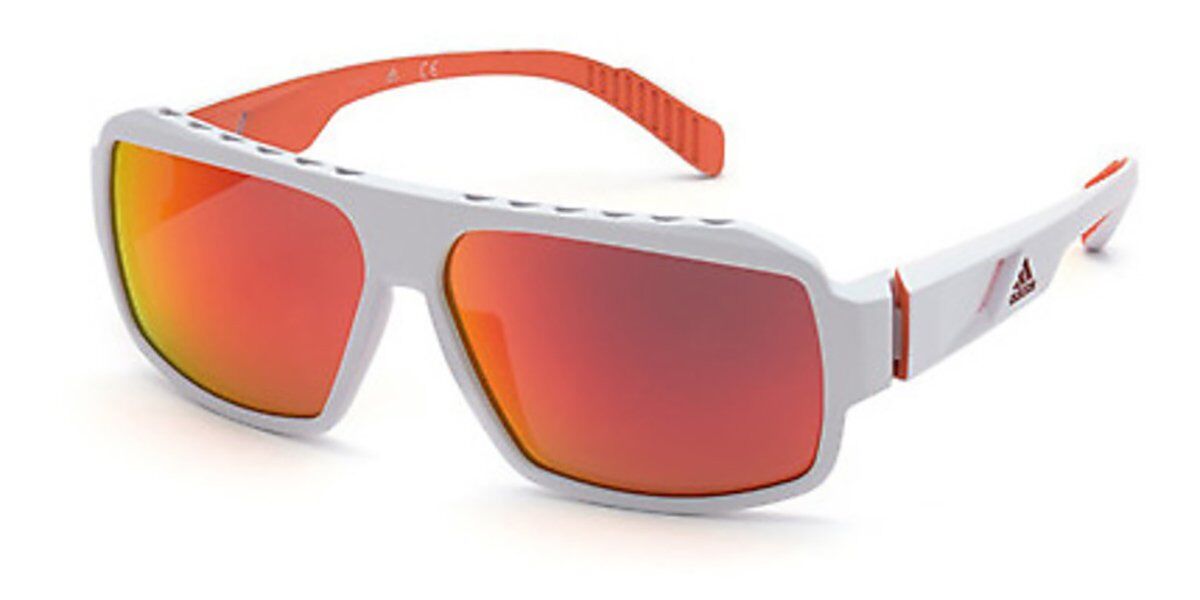 Adidas Sport SP0026 21L, White frame, Red Mirror lenses