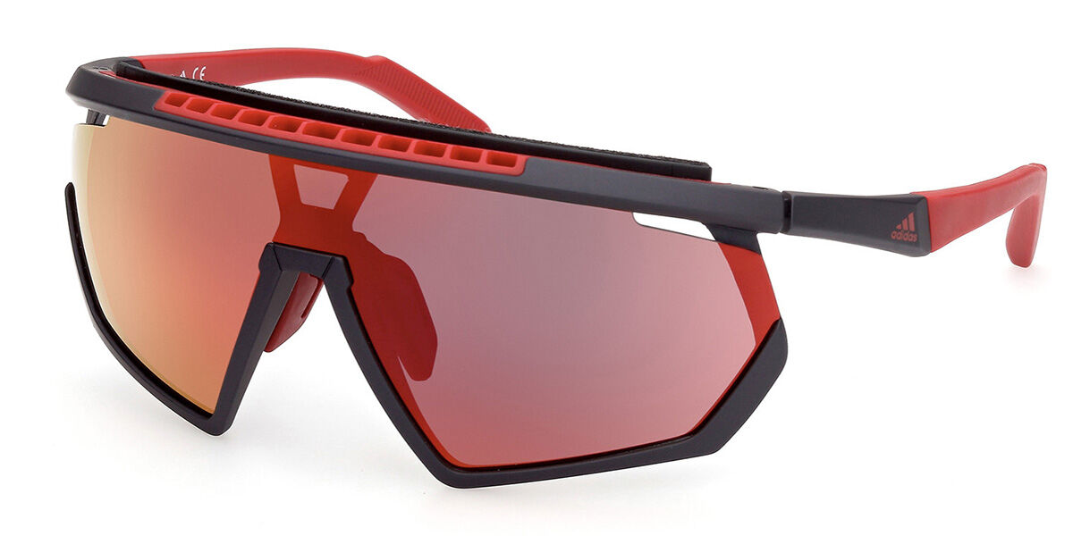 Adidas Sport SP0029-H 02L, Black frame, Roviex Red Mirror lenses