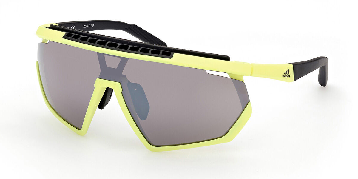 Adidas Sport SP0029-H 40C, Yellow frame, Smoke Grey Mirror lenses