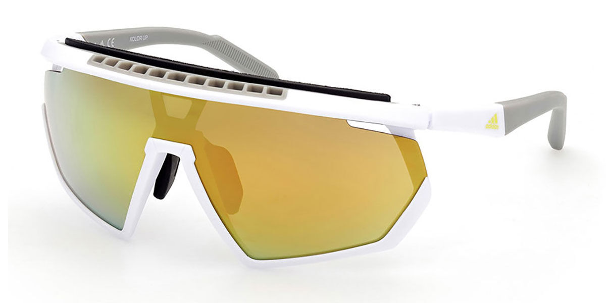 Adidas Sport SP0029-H 21G, White frame, Brown Mirror lenses
