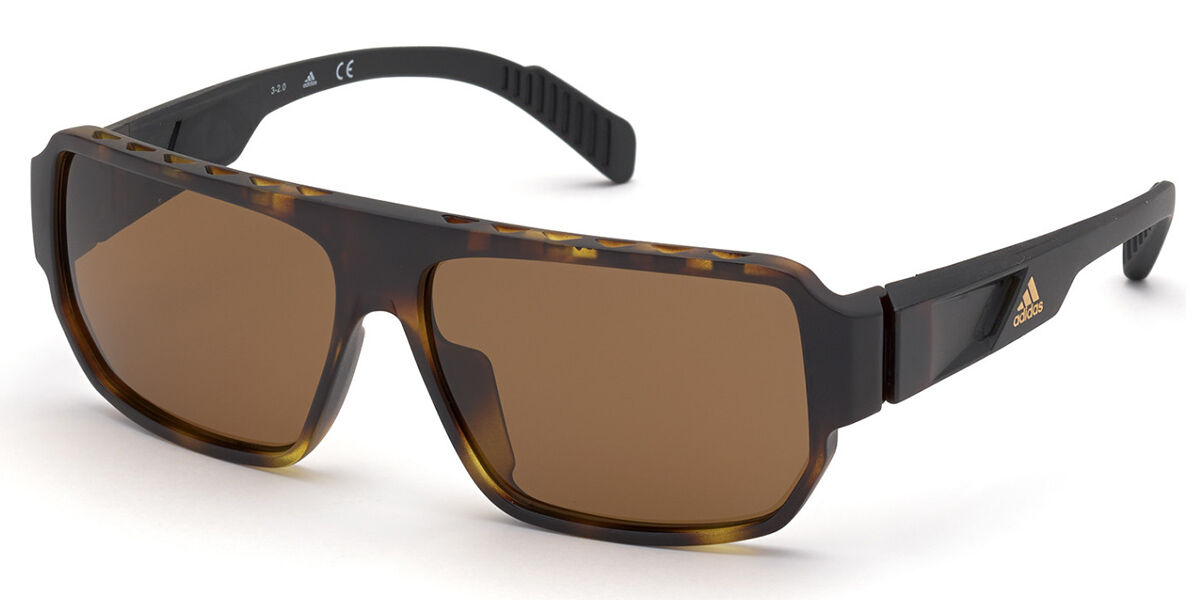 Adidas Sport SP0038 52E, Tortoiseshell frame, Brown lenses