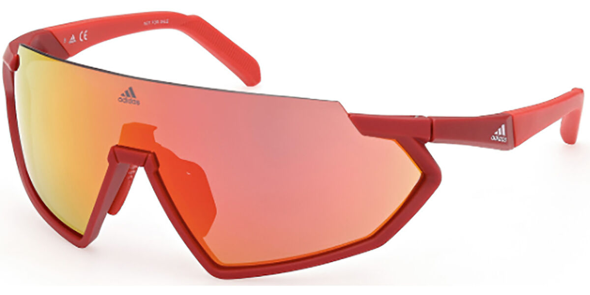 Adidas Sport SP0041 67U, Red frame, Bordeaux Mirror lenses
