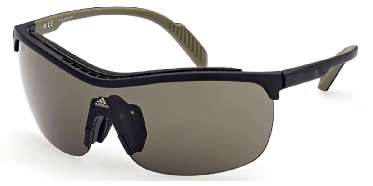Adidas Sport SP0043 02N, Black frame, Green lenses