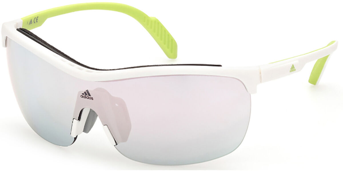 Adidas Sport SP0043 24C, White frame, Silver Mirror lenses