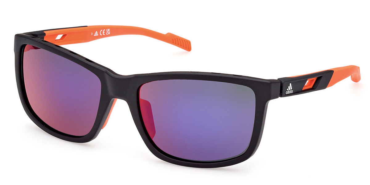 Adidas Sport SP0047 02Z, Black frame, Gradient Violet Mirror lenses