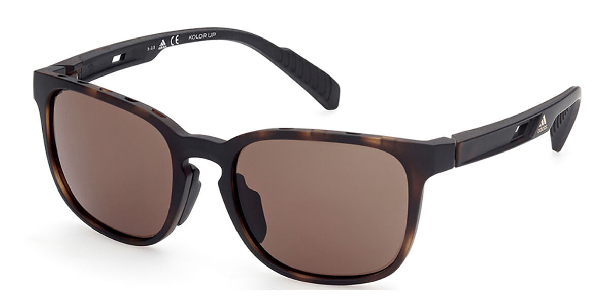 Adidas Sport SP0033 52E, Tortoiseshell frame, Brown lenses