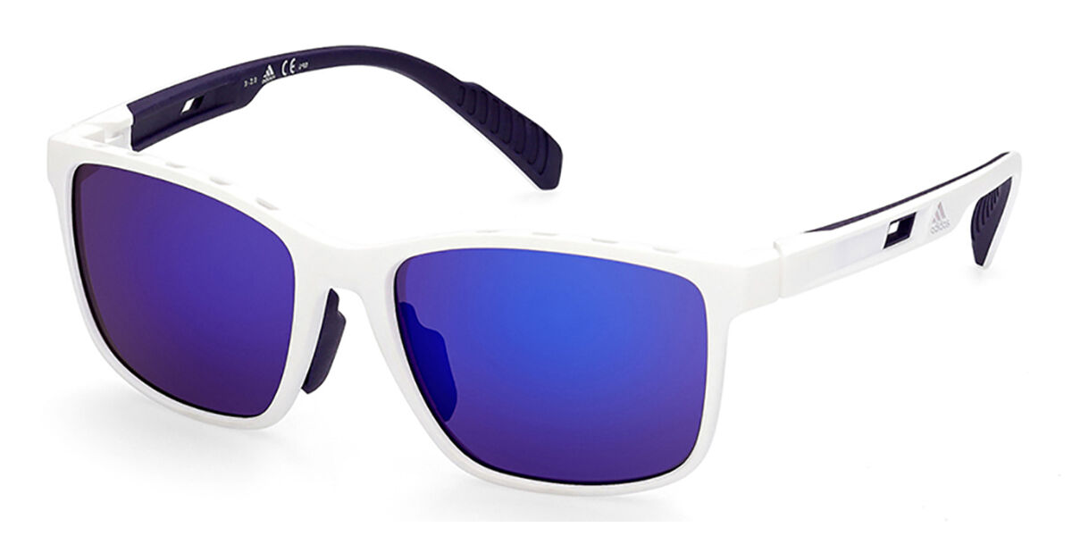 Adidas Sport SP0035 21Y, White frame, Purple lenses