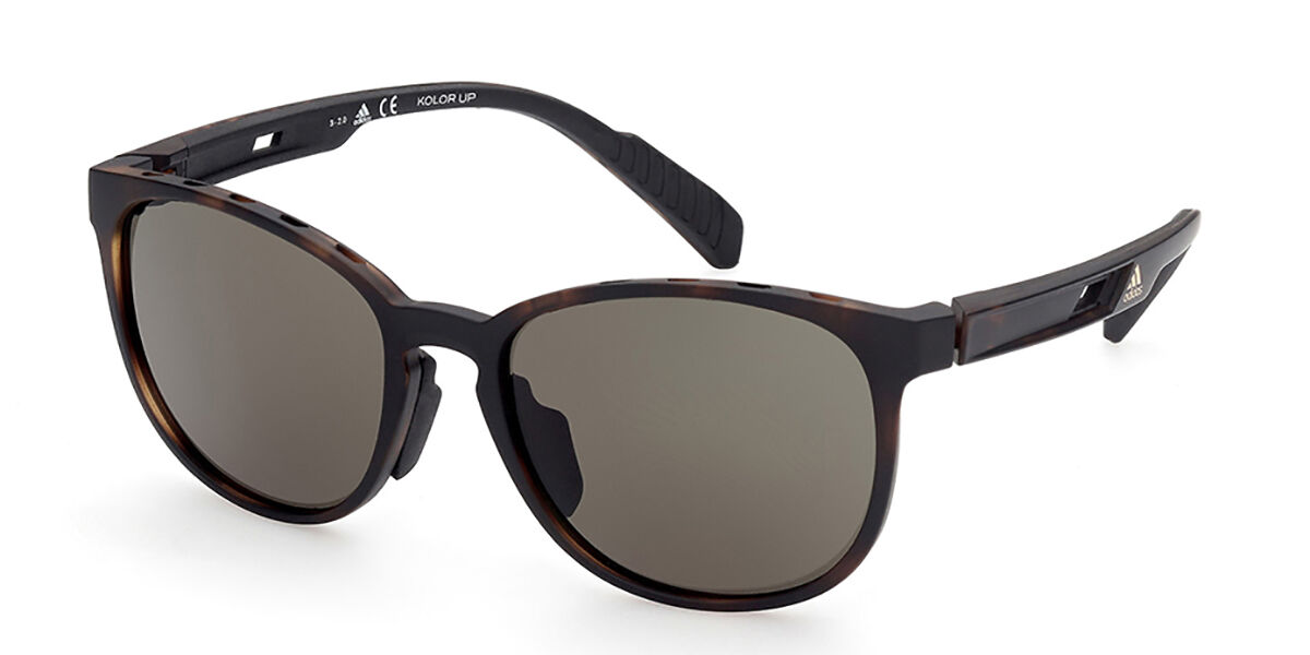 Adidas Sport SP0036 52E, Tortoiseshell frame, Brown lenses