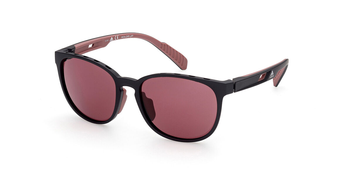 Adidas Sport SP0036 02S, Black frame, Burgundy lenses