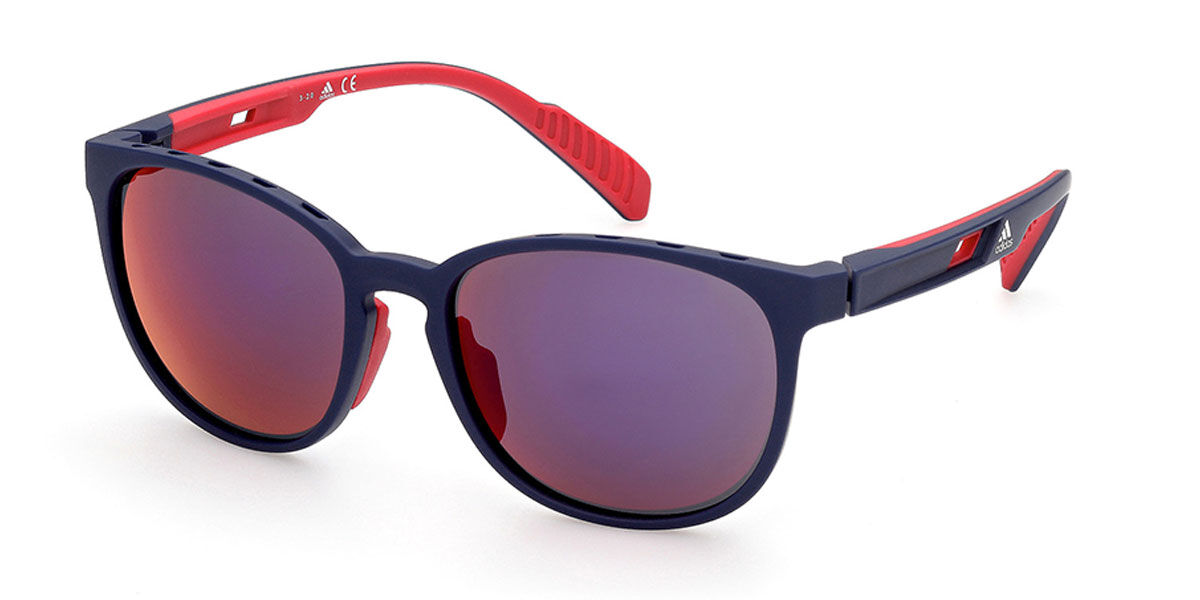 Adidas Sport SP0036 92Y, Blue frame, Red Purple lenses