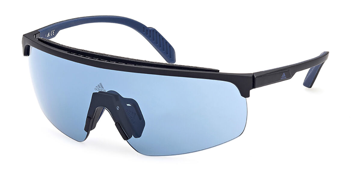 Adidas Sport SP0044 02V, Black frame, Blue lenses