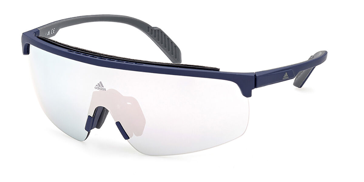 Adidas Sport SP0044 92C, Blue frame, Dark Grey Mirror lenses