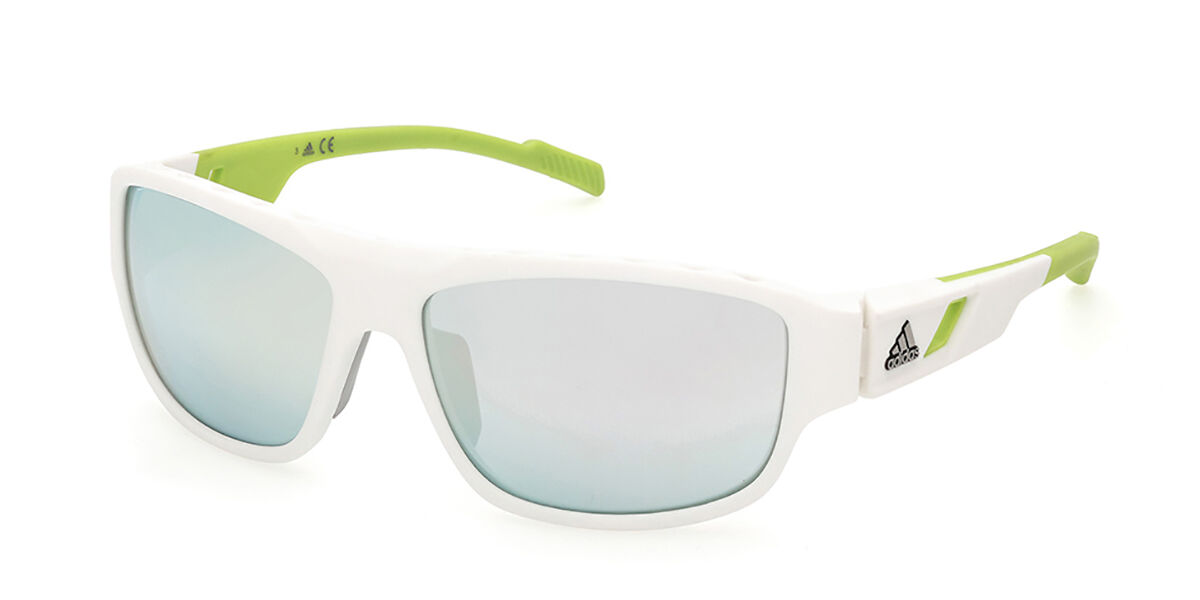 Adidas Sport SP0045 24C, White frame, Dark Grey Mirror lenses