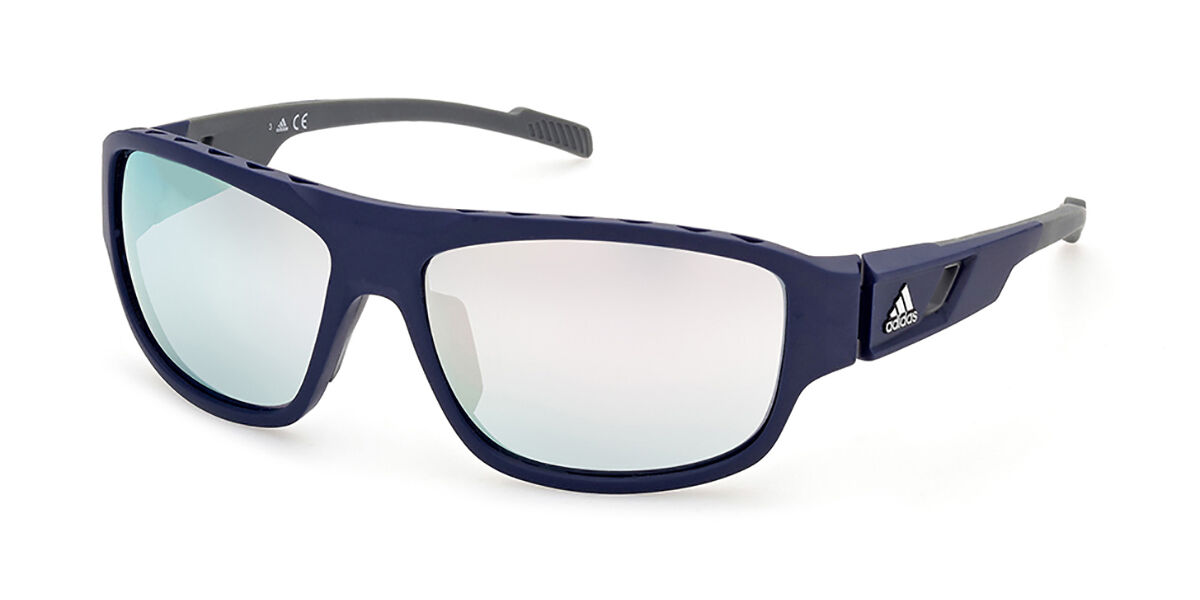 Adidas Sport SP0045 92C, Blue frame, Smoke Grey Mirror lenses