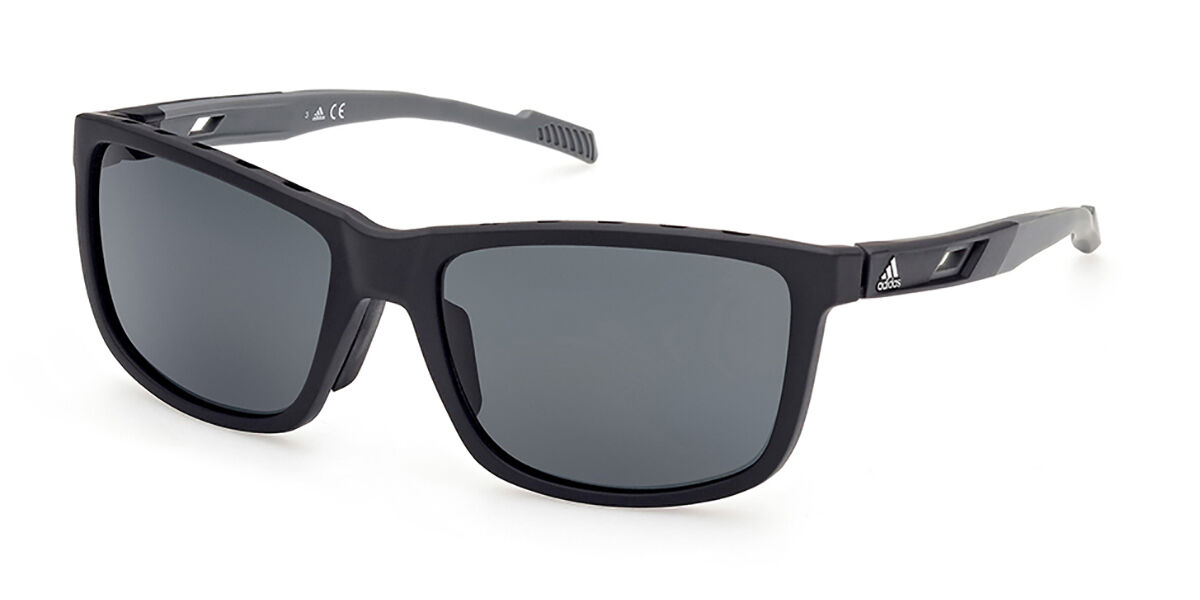 Adidas Sport SP0047 Polarized 02A, Black frame, Smoke Grey lenses